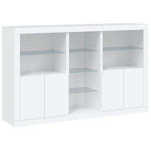 Credenza con Luci LED Bianca 162x37x100 cm 3209170