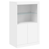 Credenza con Luci LED Bianca 162x37x100 cm 3209170