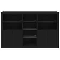 Credenza con Luci LED Nera 162x37x100 cm 3209171