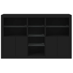 Credenza con Luci LED Nera 162x37x100 cm 3209171