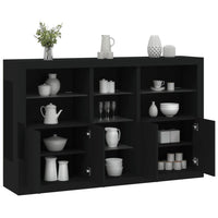 Credenza con Luci LED Nera 162x37x100 cm 3209171