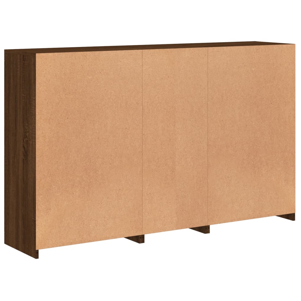 Credenza con Luci LED Rovere Marrone 162x37x100 cm 3209176