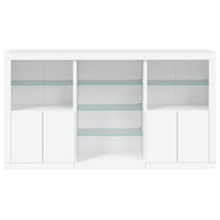 Credenza con Luci LED Bianca 181,5x37x100 cm 3209177