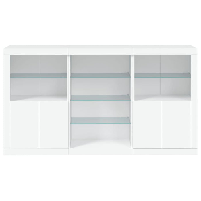 Credenza con Luci LED Bianca 181,5x37x100 cm 3209177