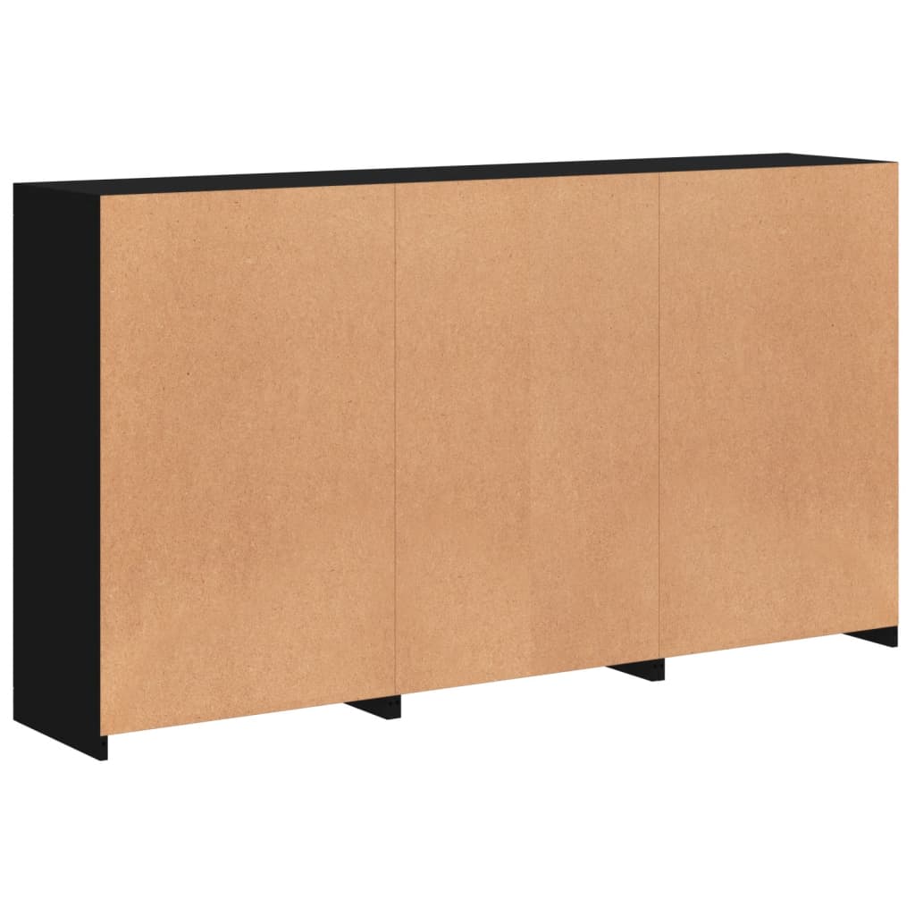 Credenza con Luci LED Nera 181,5x37x100 cm 3209178