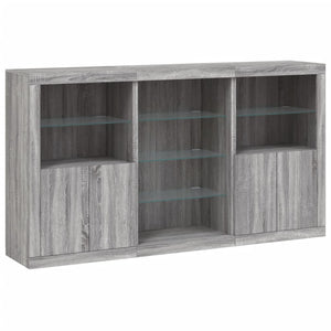 Credenza con Luci LED Grigio Sonoma 181,5x37x100 cmcod mxl 109864