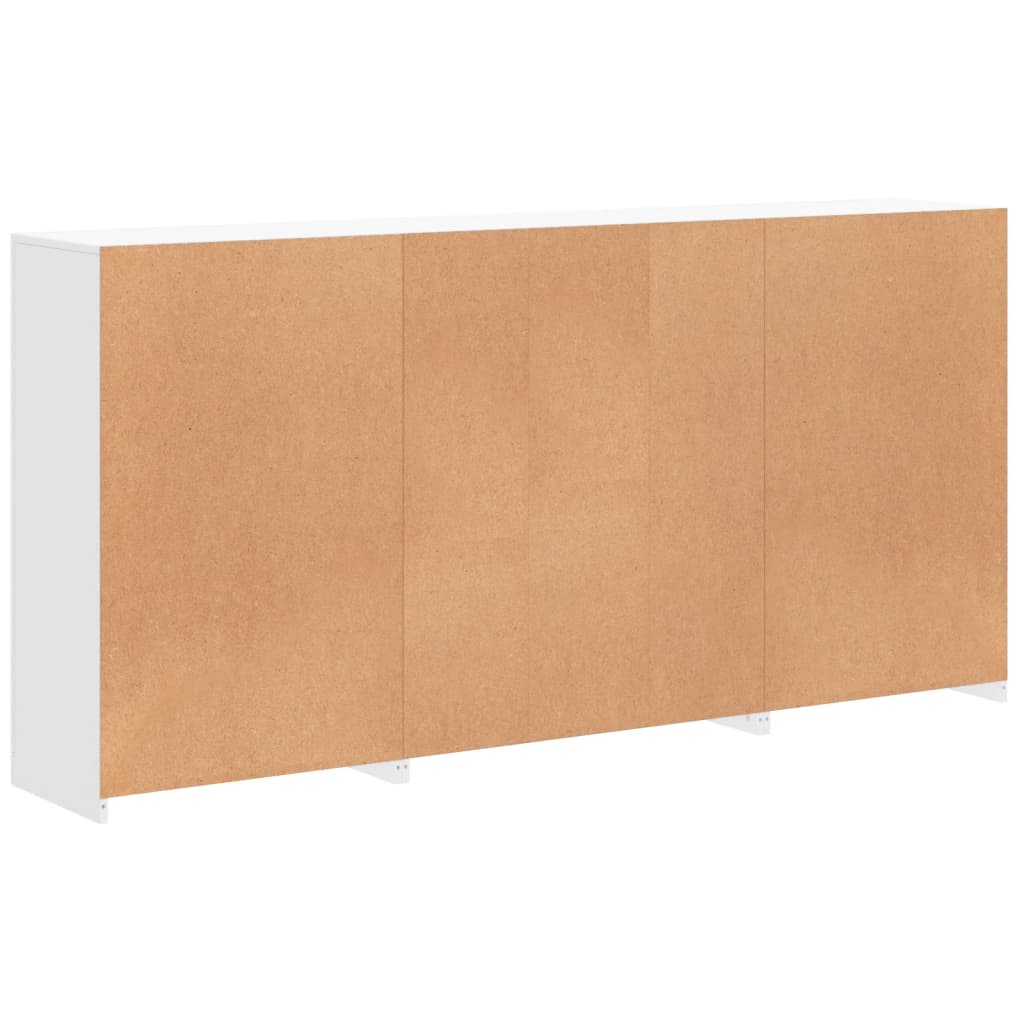 Credenza con Luci LED Bianca 202x37x100 cm 3209184