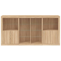 Credenza con Luci LED Rovere Sonoma 202x37x100 cm 3209186