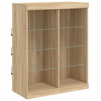 Credenza con Luci LED Rovere Sonoma 202x37x100 cm 3209186