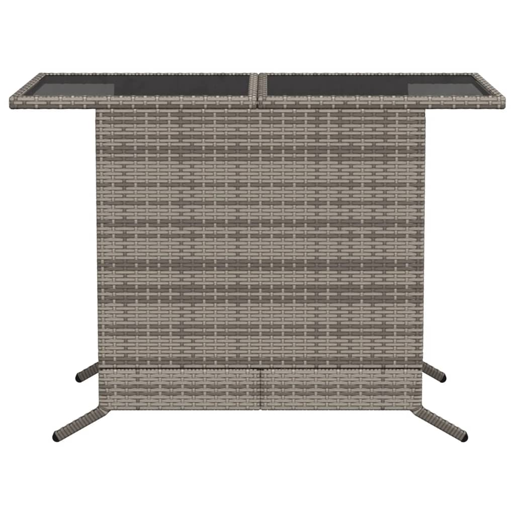 Set da Bistrò 3 pz con Cuscini Grigio in Polyrattan 365119