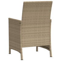 Set da Bistrò 3 pz con Cuscini Beige in Polyrattan 365120