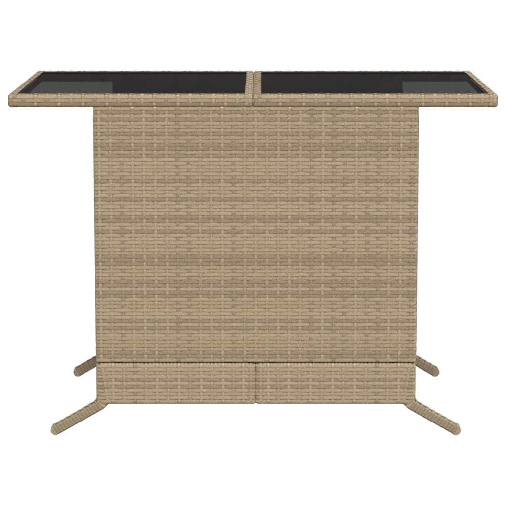 Set da Bistrò 3 pz con Cuscini Beige in Polyrattan 365120