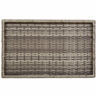 Tavolino Vassoio Pieghevole Grigio 65x40x75 cm in Polyrattan 365129