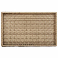 Tavolino Vassoio Pieghevole Beige 65x40x75 cm in Polyrattan 365130