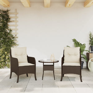 Sedie da Giardino con Cuscini 2 pz Marroni in Polyrattancod mxl 86709