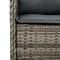 Sedie da Giardino con Cuscini 2 pz Grigie in Polyrattan 365147