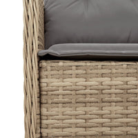 Sedie da Giardino con Cuscini 2 pz Beige Misto in Polyrattan 365149