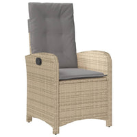 Sedia Reclinabile Giardino con Cuscini Beige Misto Polyrattancod mxl 88648