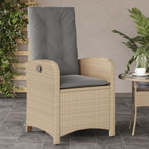 Sedie Reclinabili Giardino 2pz Cuscini Beige Misto Polyrattancod mxl 86914