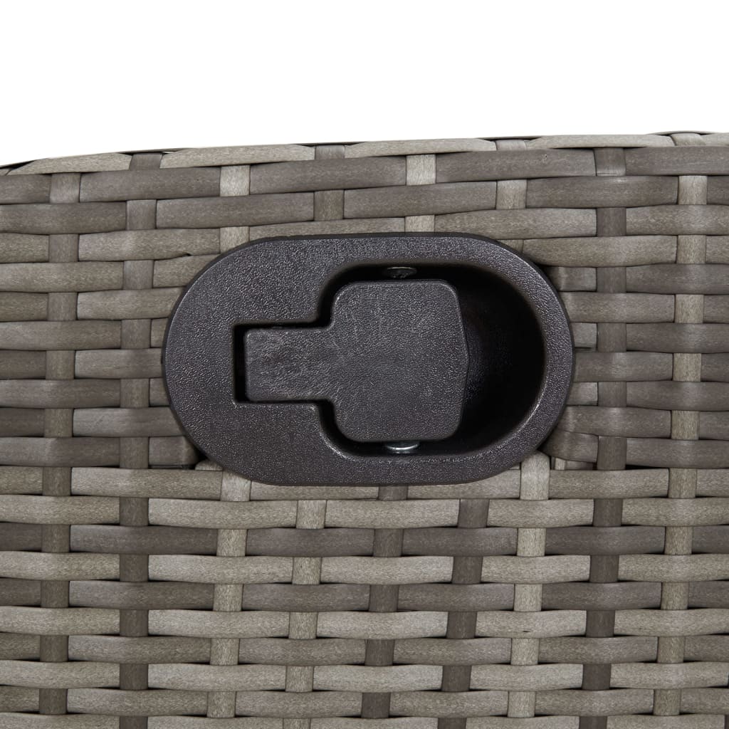 Sedie da Giardino Reclinabili 2 pz e Cuscini Grigio Polyrattan 365219