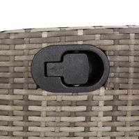 Sedie da Giardino Reclinabili 2 pz e Cuscini Grigio Polyrattan 365267