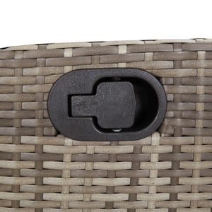 Sedie da Giardino Reclinabili 2 pz e Cuscini Grigio Polyrattan 365267