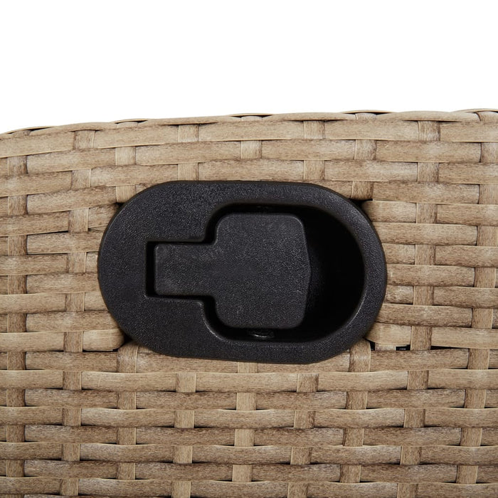 Sedie Reclinabili da Giardino 2pz con Cuscini Beige Polyrattan 365268