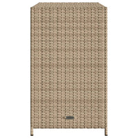 Armadietto Portaoggetti Giardino Beige 83x45x76 cm Polyrattan 365546