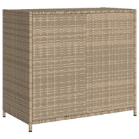 Armadietto Portaoggetti Giardino Beige 83x45x76 cm Polyrattan 365546