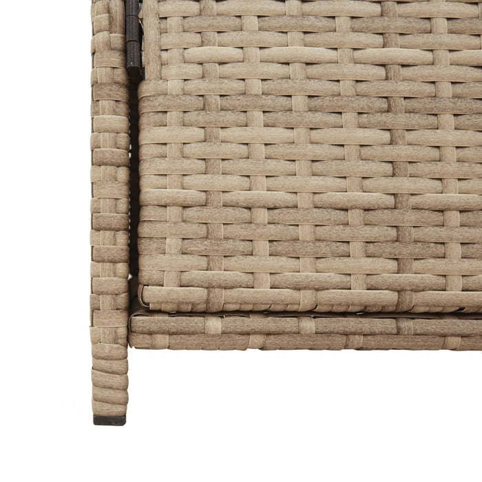 Armadietto Portaoggetti Giardino Beige 83x45x76 cm Polyrattan 365546