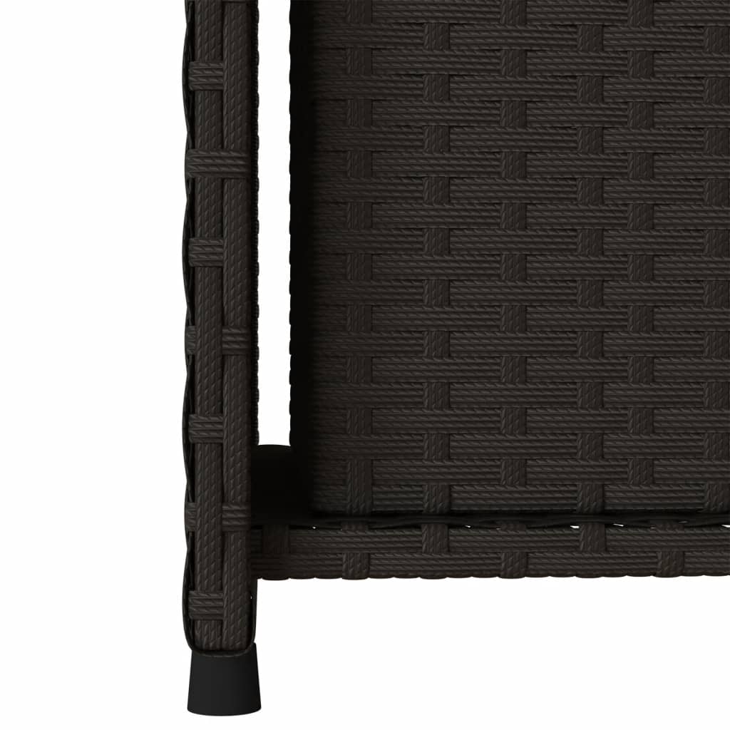 Armadietto Portaoggetti da Giardino Nero 50x55x115cm Polyrattan 365547