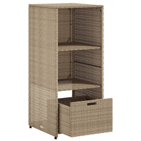 Armadietto Portaoggetti Giardino Beige 50x55x115cm Polyrattan 365550