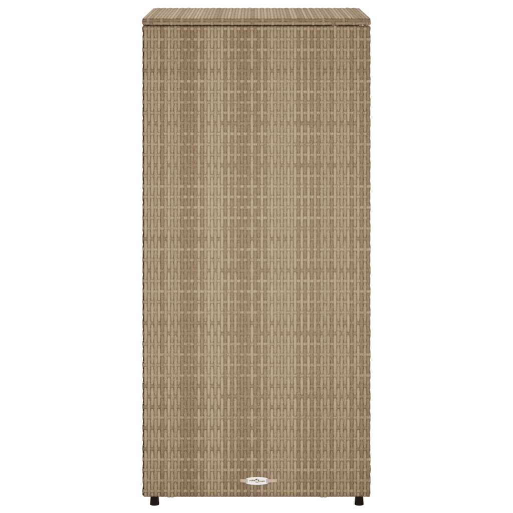 Armadietto Portaoggetti Giardino Beige 50x55x115cm Polyrattan 365550