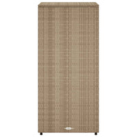 Armadietto Portaoggetti Giardino Beige 50x55x115cm Polyrattan 365550