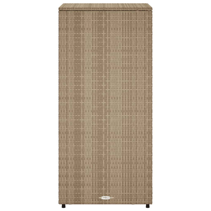 Armadietto Portaoggetti Giardino Beige 50x55x115cm Polyrattan 365550