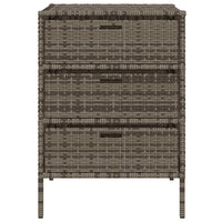 Armadietto Portaoggetti Giardino Grigio 55x59x80cm Polyrattan 365553