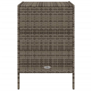 Armadietto Portaoggetti Giardino Grigio 55x59x80cm Polyrattan 365553