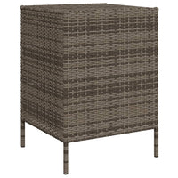 Armadietto Portaoggetti Giardino Grigio 55x59x80cm Polyrattan 365553