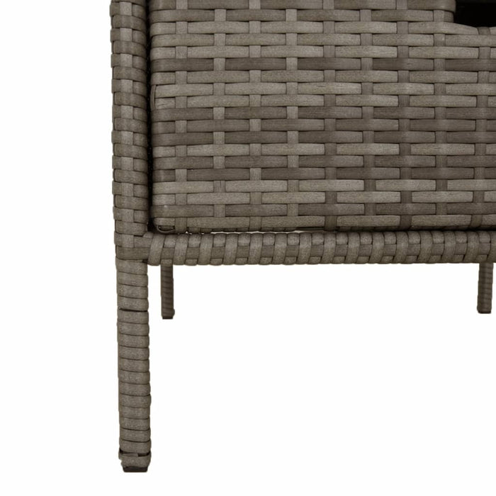 Armadietto Portaoggetti Giardino Grigio 55x59x80cm Polyrattan 365553