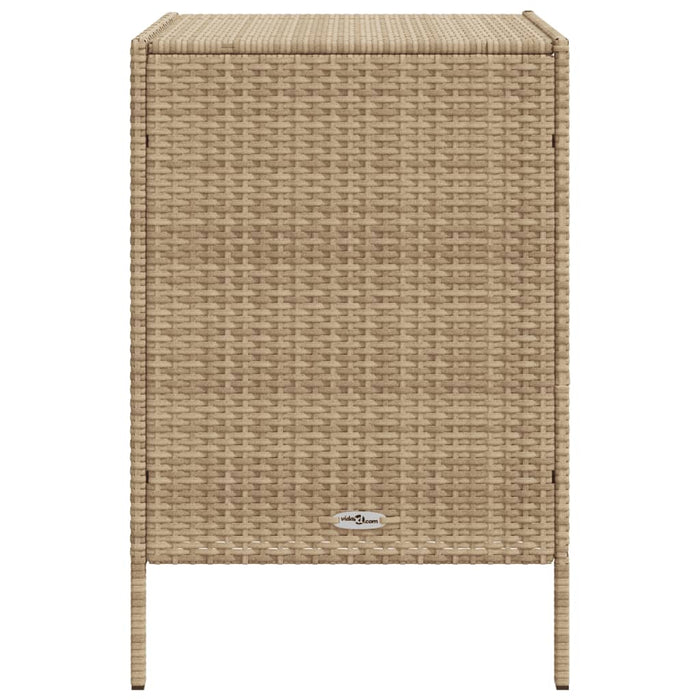 Armadietto Portaoggetti da Giardino Beige 55x59x80cm Polyrattan 365554