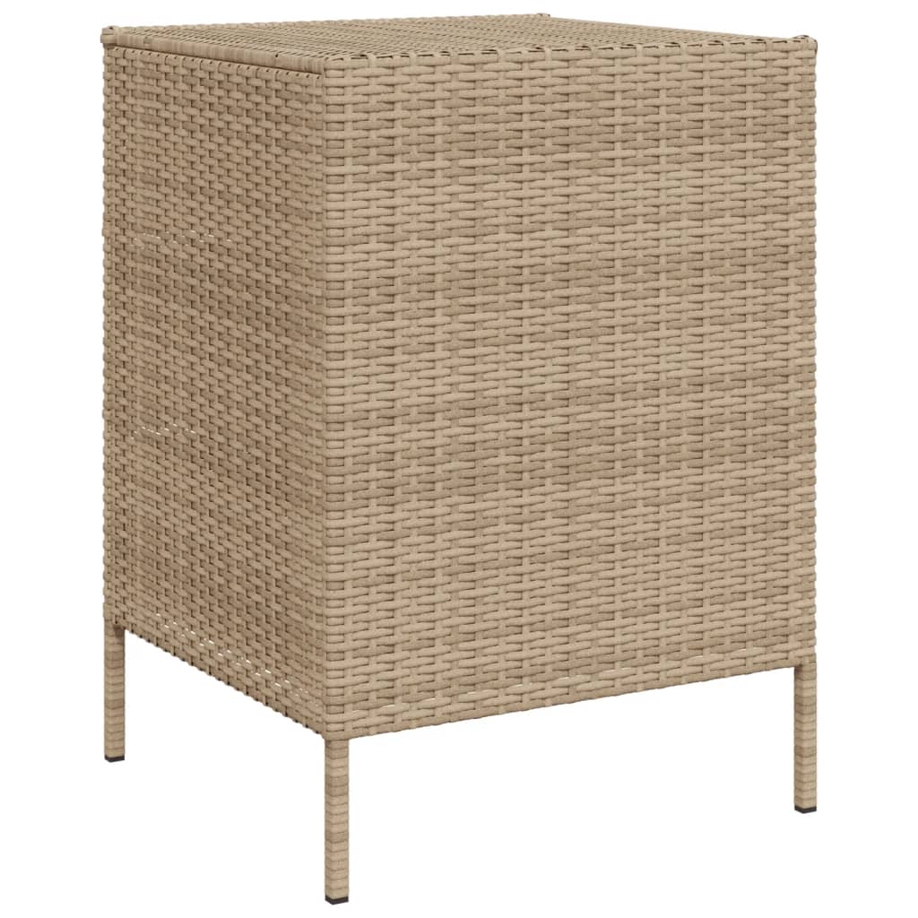 Armadietto Portaoggetti da Giardino Beige 55x59x80cm Polyrattan 365554