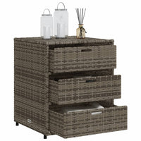 Armadietto Portaoggetti Giardino Grigio 55x59x69cm Polyrattan 365557