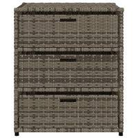 Armadietto Portaoggetti Giardino Grigio 55x59x69cm Polyrattan 365557