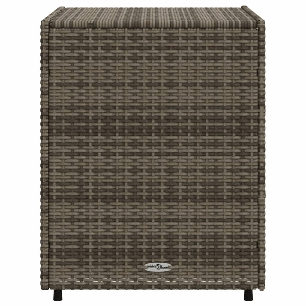 Armadietto Portaoggetti Giardino Grigio 55x59x69cm Polyrattan 365557