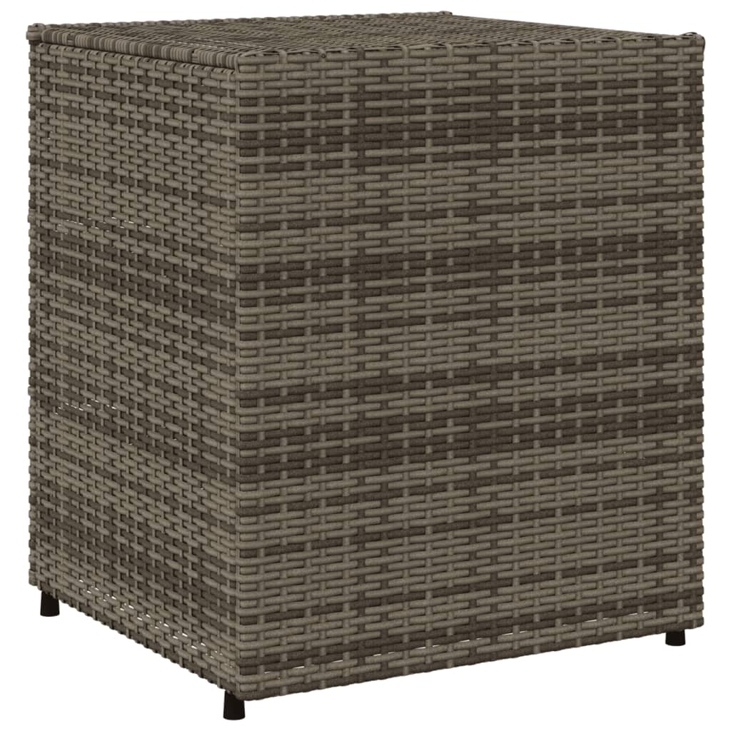 Armadietto Portaoggetti Giardino Grigio 55x59x69cm Polyrattan 365557