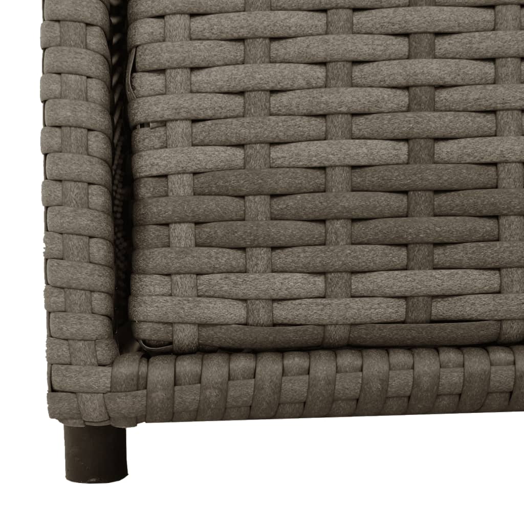 Armadietto Portaoggetti Giardino Grigio 55x59x69cm Polyrattan 365557