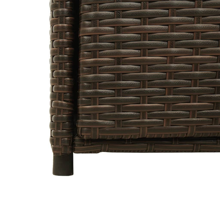 Armadietto Portaoggetti Giardino Marrone 55x55x111cm Polyrattan 365560