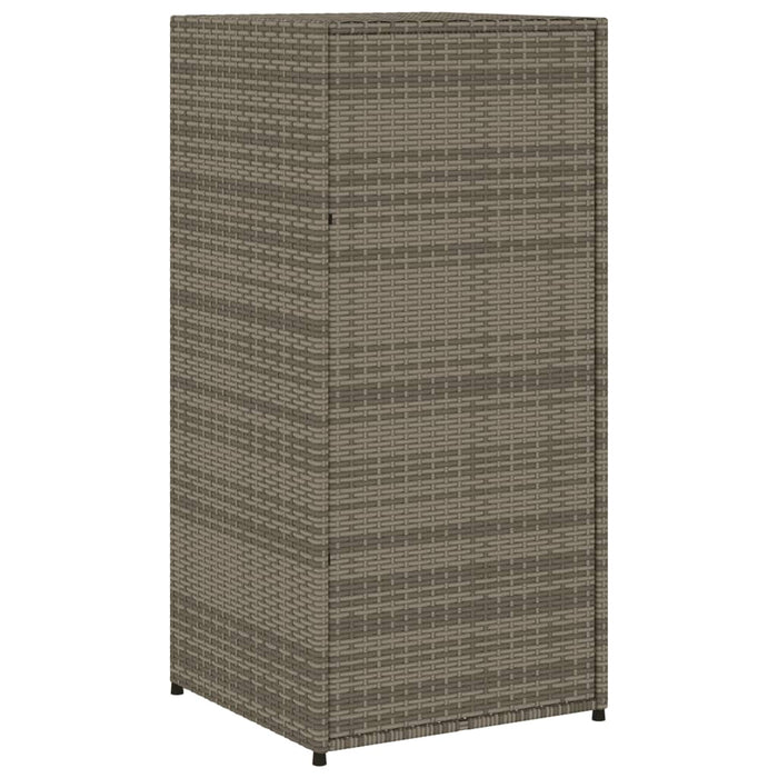 Armadietto Portaoggetti Giardino Grigio 55x55x111cm Polyrattan 365561