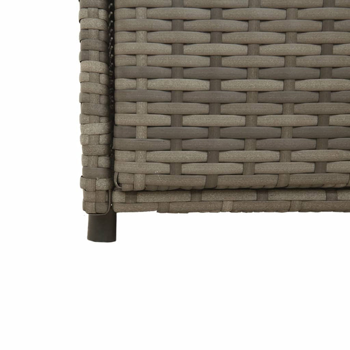 Armadietto Portaoggetti Giardino Grigio 55x55x111cm Polyrattan 365561