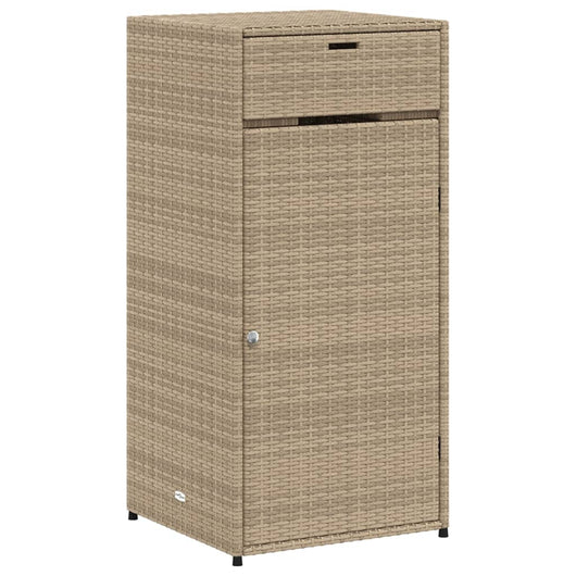 Armadietto Portaoggetti Giardino Beige 55x55x111cm Polyrattan 365562